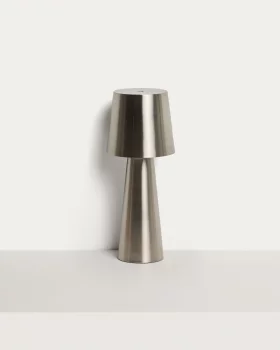 Настольная лампа Arenys из металла с глянцевым серебристым покрытием 16X16X40 CM
