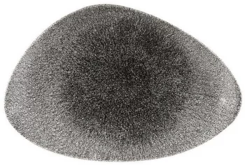 Тарелка треугольная Raku Quartz Black 30X20 CM