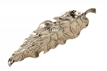 Декоративная тарелка «Лист» золотого цвета 43X14X3,2 CM