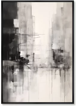 Набор из двух постеров на холсте Rain in the city 75X105 / 75X105 CM