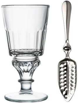Набор из двух бокалов с ложкой Absinthe 300 ml