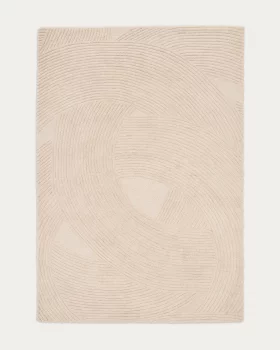 Бежевый шерстяной ковёр Domm 200X300 CM