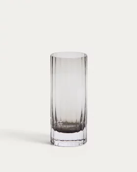 Серый стеклянный стакан Clarien 6.5X6.5X15.5 CM