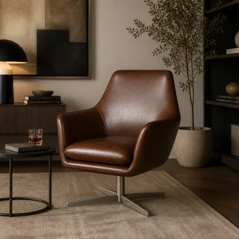Поворотное кресло кожаное Ramiro 82X74X85 CM
