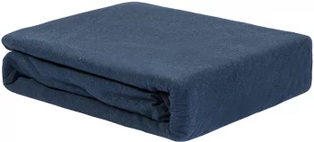 Простыня на резинке из хлопкового трикотажа Essential 180X200X30 CM тёмно-синего цвета