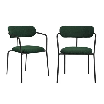 Комплект из 2 стульев Ant букле зелёный 58X54X79 CM