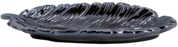 Декоративное блюдо Schaaltje Leaf Midnight 18X8 CM