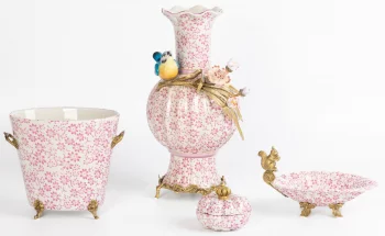 Декоративная чаша с белочкой 23X15X13 CM