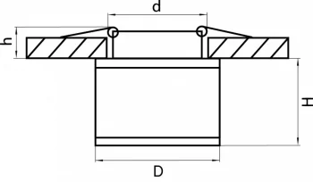 Встраиваемый влагозащищенный светильник Maturo 9X9X4 CM