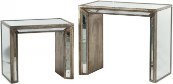 Набор из двух винтажных столиков Ecolier 69X41X61 / 53X37X48 CM