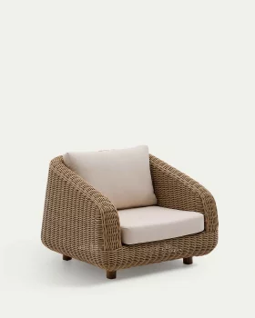 Кресло Meria из синтетического ротанга с ножками из массива акации FSC 100% 99X95X81 CM