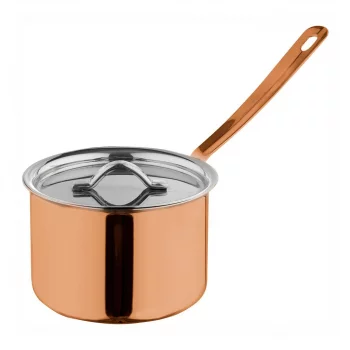Соусник кокотница для подачи 90 мл d7,6 см h4 см с крышкой Copper нерж. P.L. Proff Cuisine