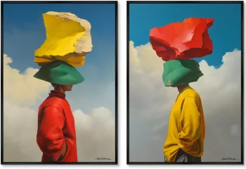 Набор из двух постеров на холсте Homo novus 75X105 / 75X105 CM