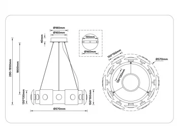 Подвесная люстра Ambrella Light LH31024