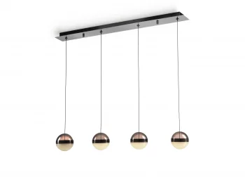 Подвесной светильник Orbes 4L черный хром 90X12X12 CM