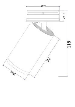 Встраиваемый точечный светильник Фокус С 5.2X5.2X11.8 CM