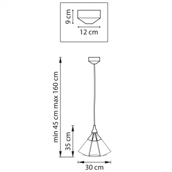 Подвесной светильник Cone 30X30X45 CM