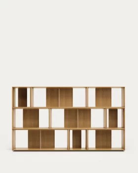 Набор из 9 модульных полок Litto, шпон дуба 202X30X114 CM