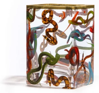 Стеклянная ваза Snakes 10X8X14 CM