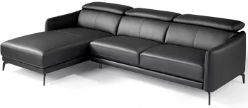 Угловой кожаный диван Chaiselongue 283X194X75/94