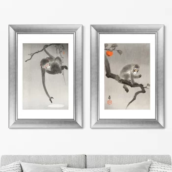 Диптих Monkey in cockatoo 51X71 / 51X71 CM