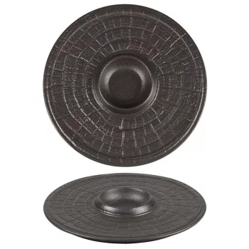 Блюдо круглое d 25 см c емкостью для соуса Black Raw Stellar P.L. Proff Cuisine [1]
