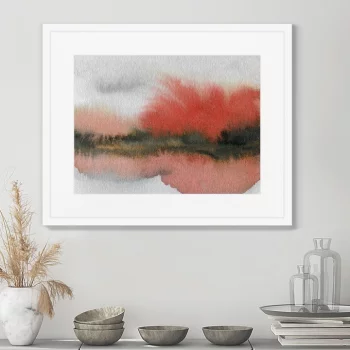Постер Autumn colors in the reflection of the lake 52X42 CM
