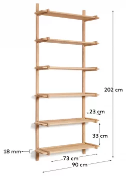 Модульный стеллаж Sitra 90X31X202 CM