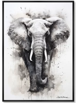 Постер на холсте Walking elephants 75X105 CM