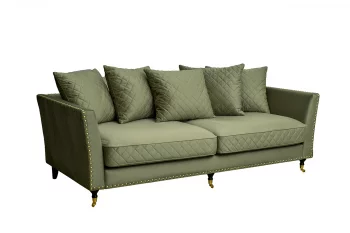 Диван Sorrento 220 трехместный, оливковый велюр 220X101X88 CM
