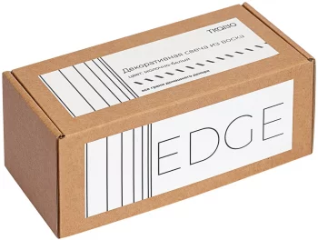 Свеча декоративная Edge 7X7X17 CM молочно-белого цвета