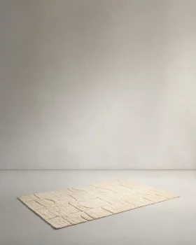 Ковер Nak из бежевой шерсти с жаккардовым узором 200X300 CM