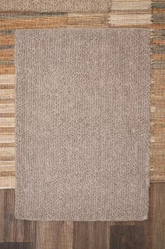 Коврик из шерсти Salem 90X60 CM серого цвета