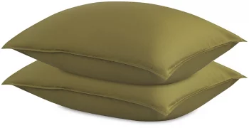 Набор наволочек из сатина Essential 70X50 CM оливкового цвета