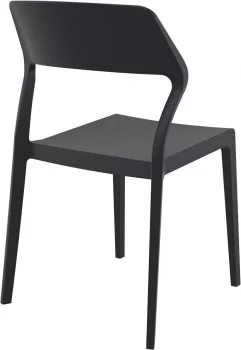 Стул пластиковый Snow 52X56X83 CM чёрный