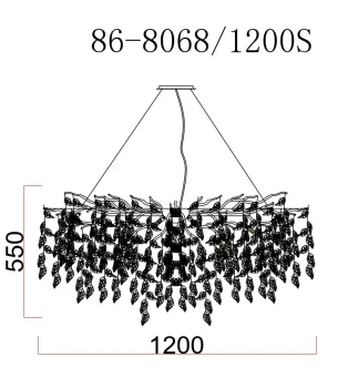 Люстра d.120*45 см, металл цвет хром 45X120 CM
