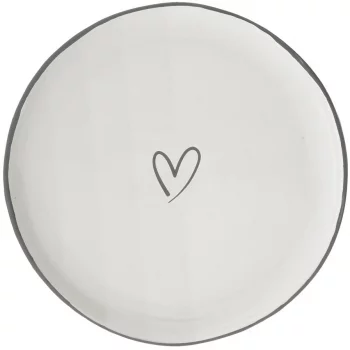 Десертная тарелка Нeart Grey Ø17 CM