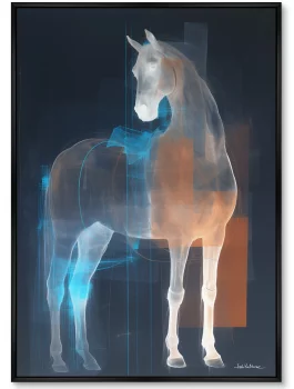 Постер на холсте Horses in a color glow 75X105 CM