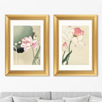 Диптих Songbird and Lotus 51X71 / 51X71 CM