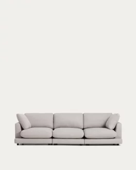 Диван Gala на 4 места серый из микробукле 300X105X87 CM
