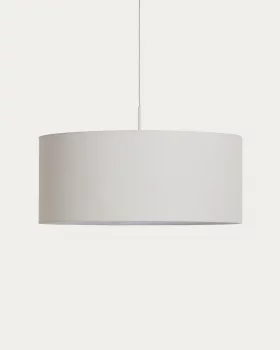 Абажур для потолочного светильника Niani из хлопка цвета слоновой кости 60X60X25 CM