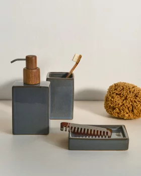 Мыльница Silvet из серого керамогранита 13.3X8.7X2.8 CM