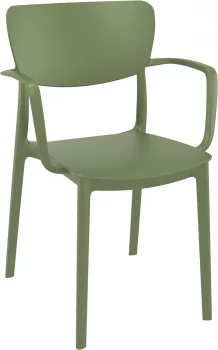Стул пластиковый Lisa 53X54X82 CM зелёный