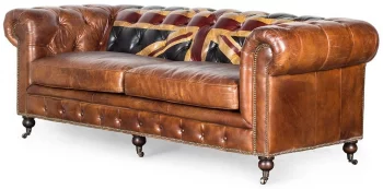 Диван кожаный Oxford 221X94X77 CM