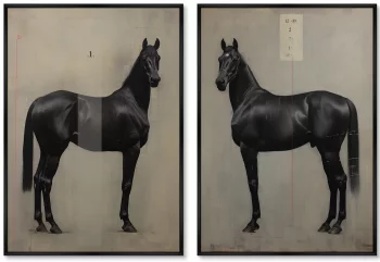 Набор из двух постеров на холсте The Horses 75X105 / 75X105 CM