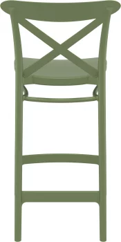 Стул пластиковый полубарный Cross Bar 45X50X96 CM зелёный