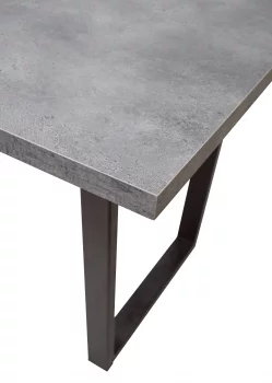 Раскладной обеденный стол ЛОФТ 160 Бетон Портленд/Черный M-City 160X90X76 CM