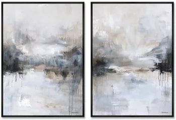 Композиция из двух репродукций картин на холсте Winter Landscape 75X105 / 75X105 CM
