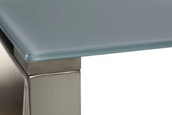 Консоль из серого стекла и металла под матовую латунь 30X80X78 CM