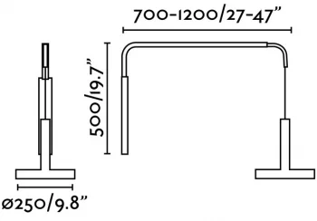 Настенный светильник Whizz 25X70-120X50 CM чёрный